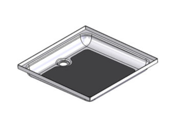 Specialty Recreation SP2424W 24" x 24" RV Shower Pan with Center Drain – image 3