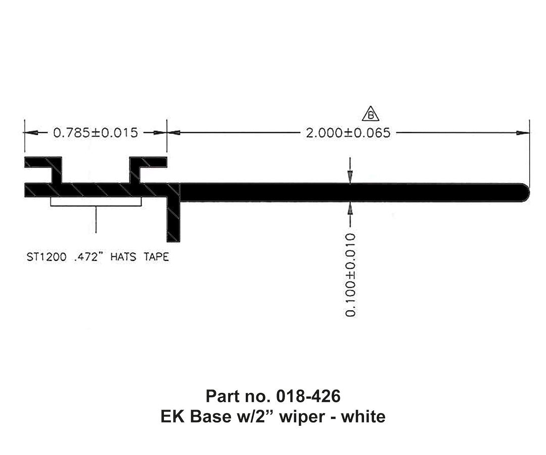 AP Products EK Base Slide-Out Seal - 35 ft, White – 018-426