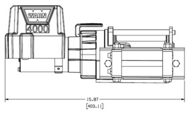 Warn 12V Winch - 4000 lb, Steel Line – 94000