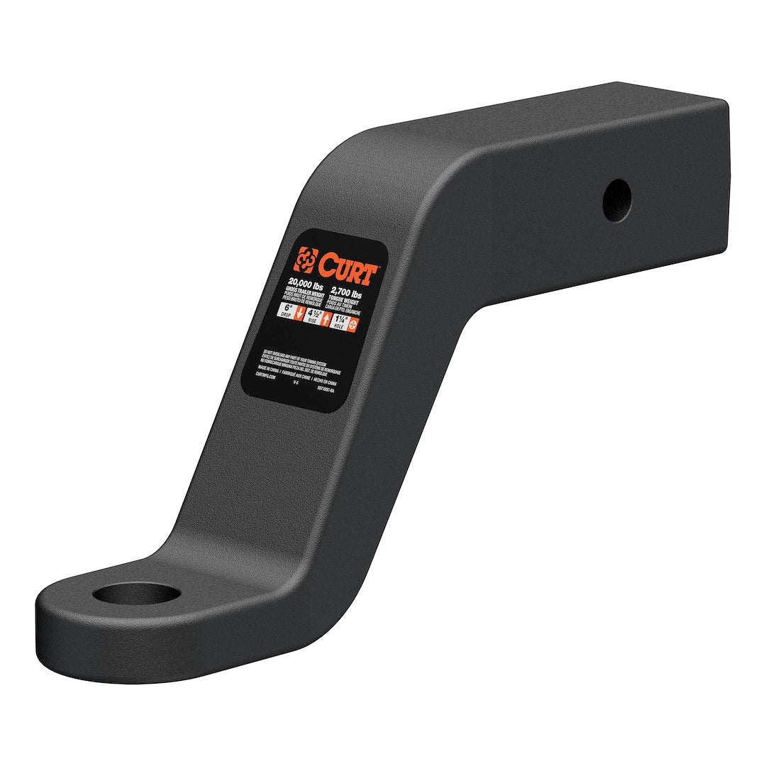 CURT 45459 Ball Mount - 2-1/2 in Receiver, 6 in Drop