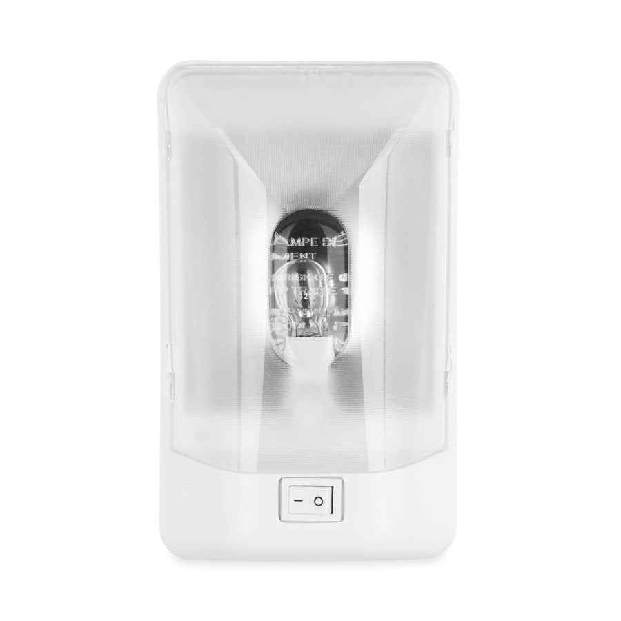 Camco 41330 12V Rectangular 12-Inch RV Dome Light