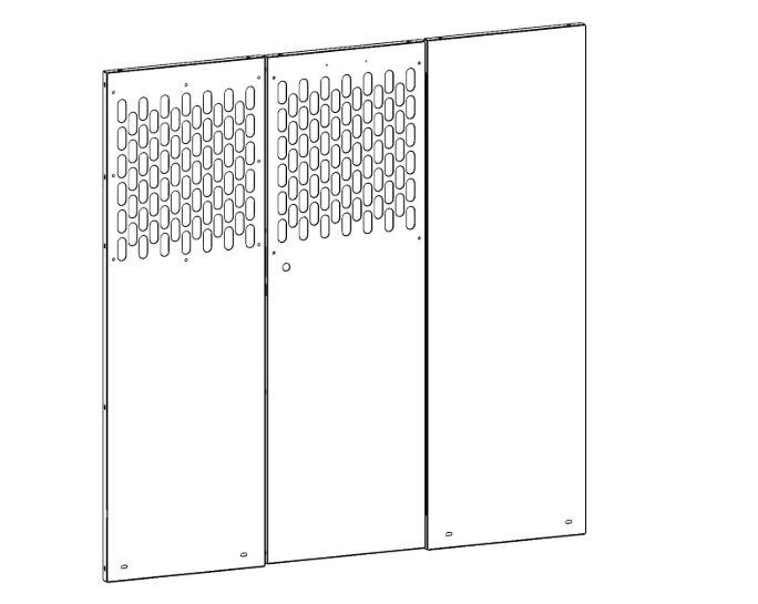 Holman 40691P Gray ABS Two-Piece Bulkhead Partition