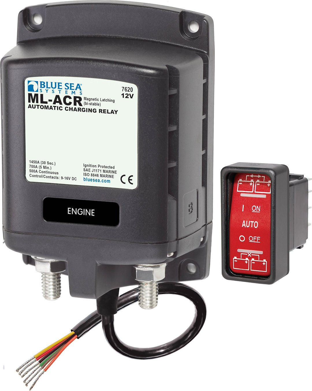 Blue Sea 7620-BSS ML-ACR 12V 500A Automatic Charging Relay