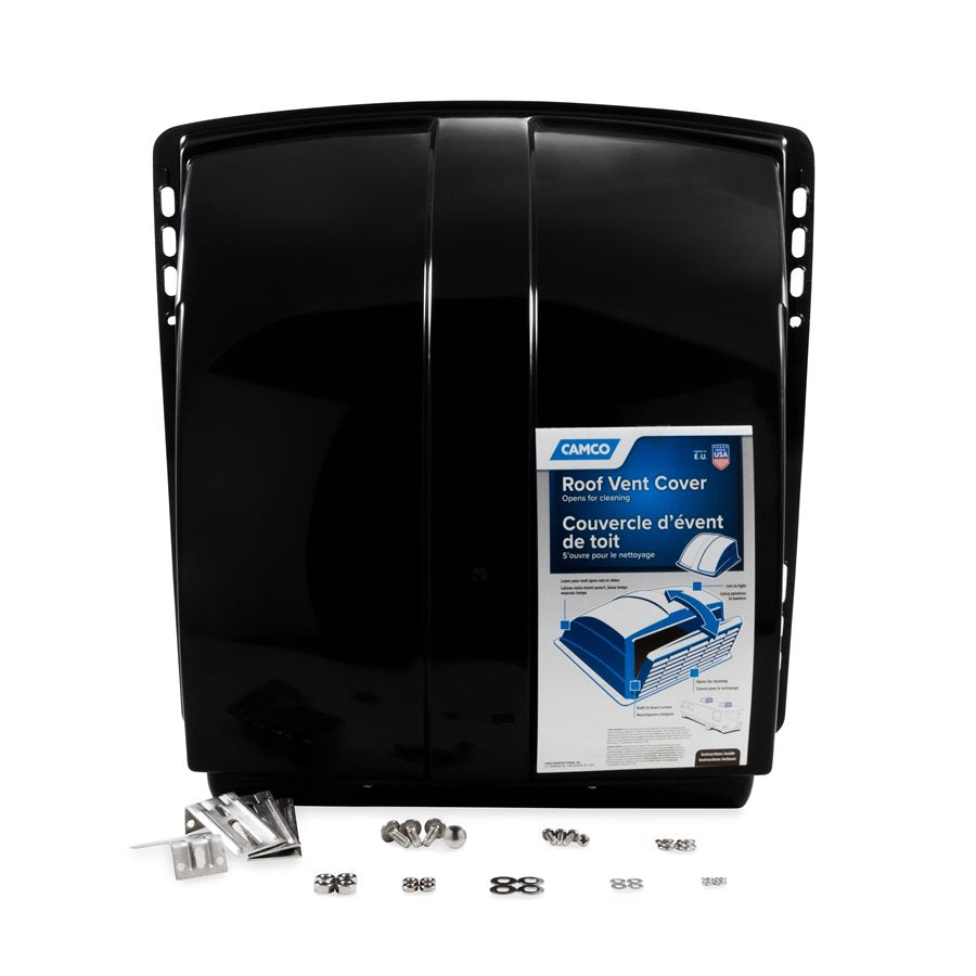 Camco Roof Vent Cover - 14 x 14 in Vents, Black – 40443
