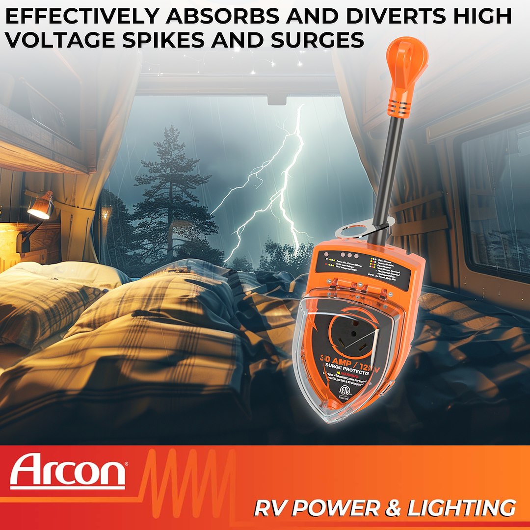 Arcon Portable RV Surge Protector 19758 – 30A, 3,600 J