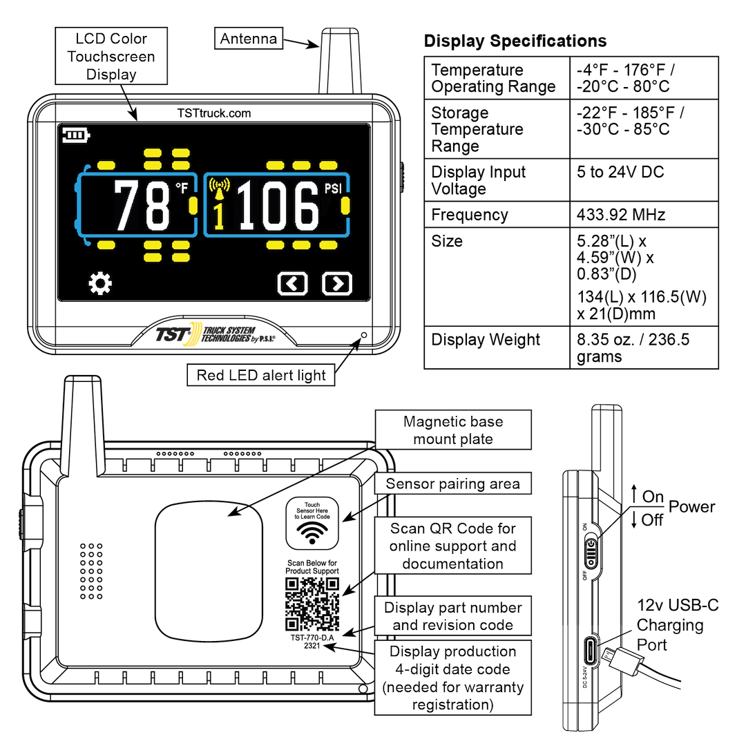 Truck System Technology (Tst) Tst-770-Ft-4-Tc Tire Pressure Monitoring System - Tpms - image 4