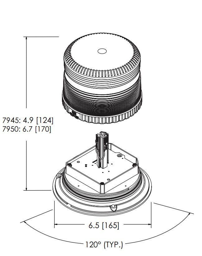 Ecco Elect 7945A-VM LED Warning Beacon Assembly