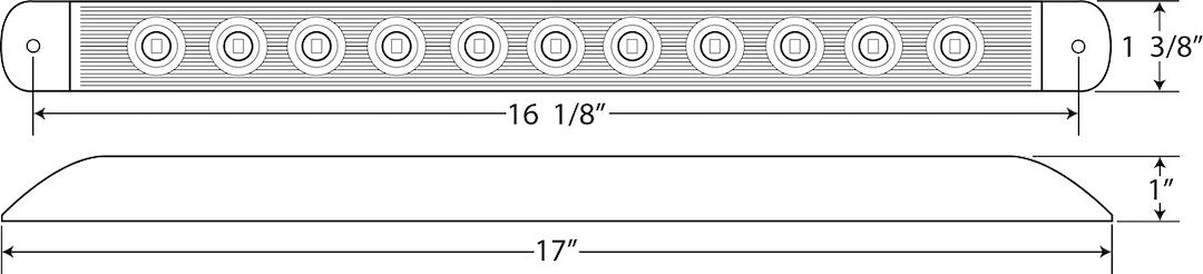 Optronics STL89RCB Thinline LED Rear Light Bar