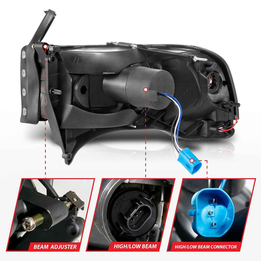 ANZO USA 111554 Crystal H13 High/Low Headlight Pair
