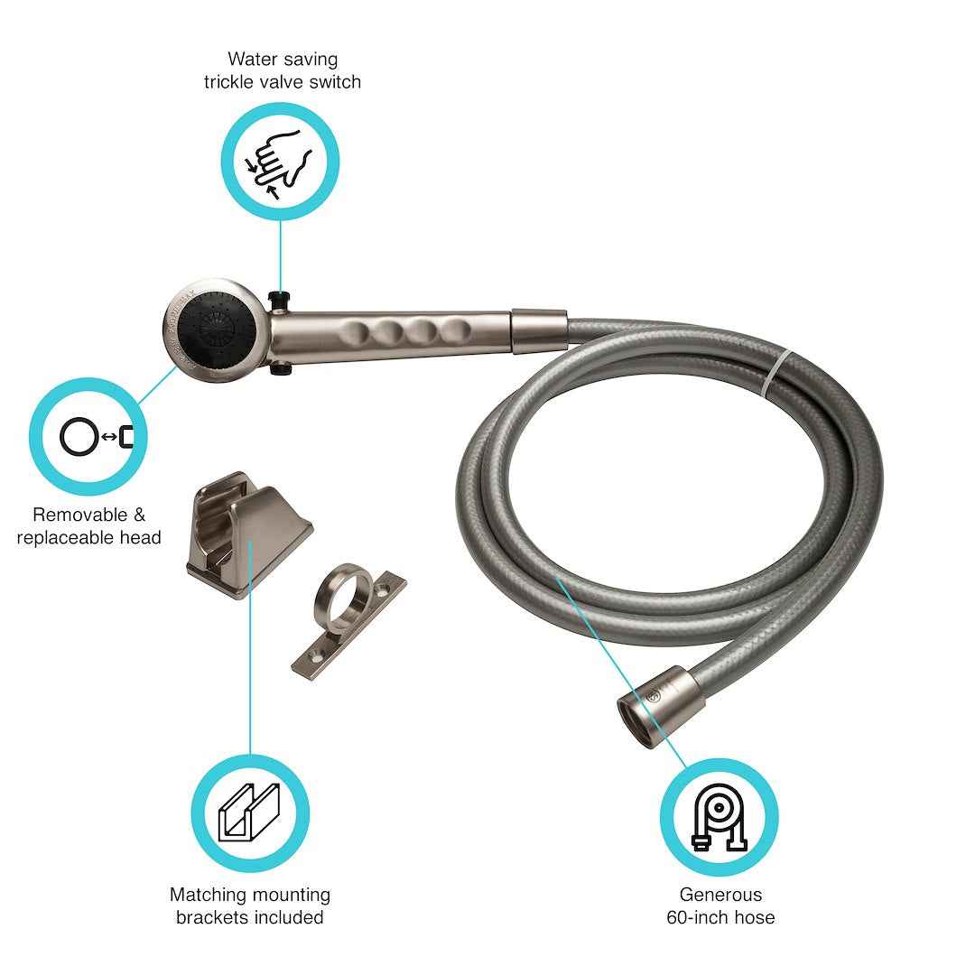 Dura Faucet Handheld Shower Kit - Brushed Satin – DF-SA130-SN