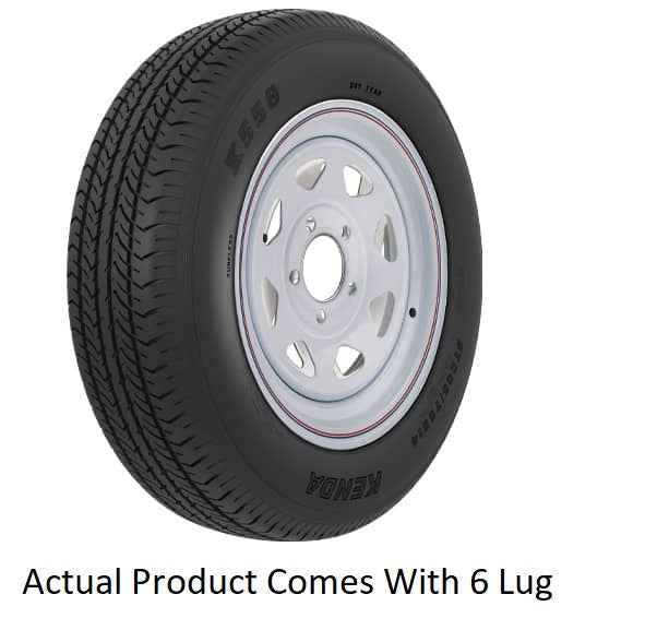 Americana 33059 Trailer Tire & Wheel - ST-225-75-15 / 15x6