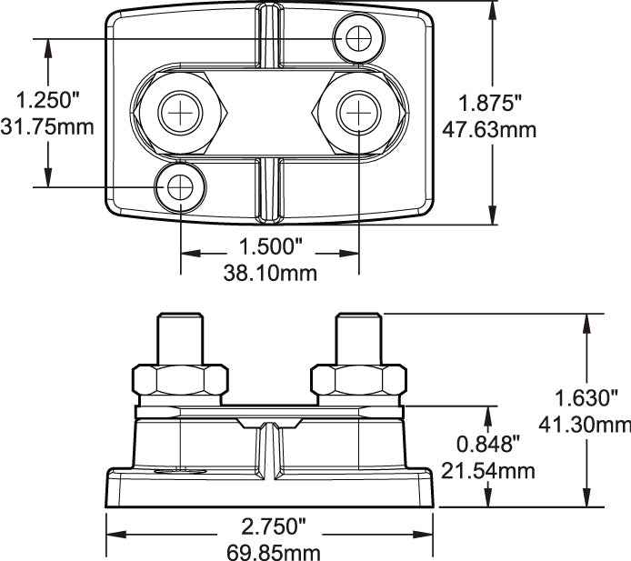 Blue Sea Insulated Busbar Stud - 3/8 in-16 – 2019-BSS