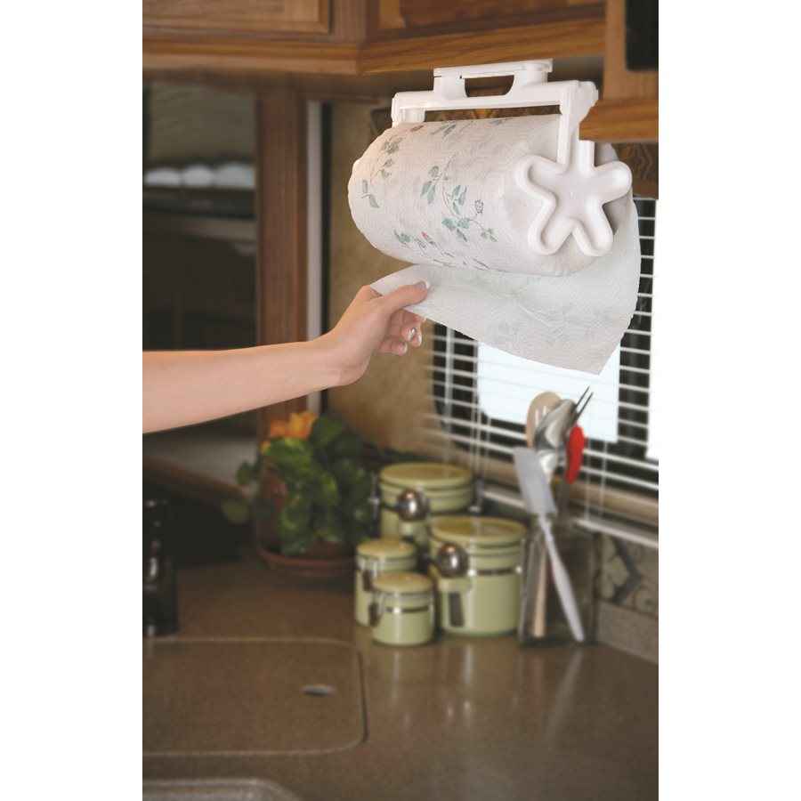 Camco 57111 White Slide-Off Paper Towel Holder