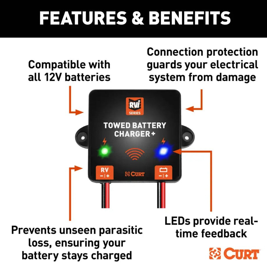 Curt 52204 Towed Vehicle Battery Charger - image 2