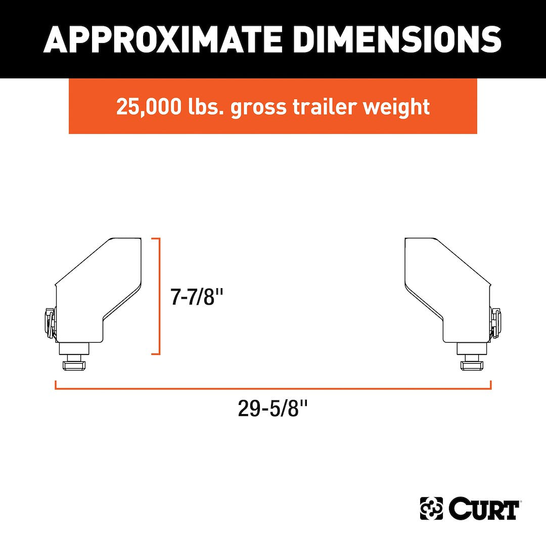 CURT Fifth Wheel Trailer Hitch Head Support (16025) – Color: Black