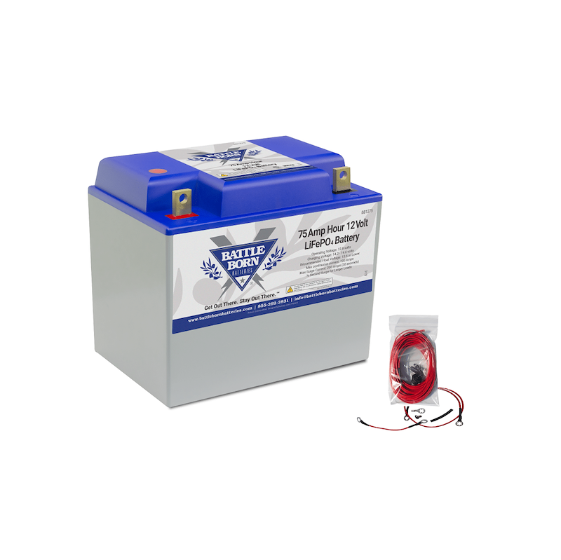 Battle Born Batteries BB1275H 12V Group 24 Lithium Deep Cycle RV Battery 75Ah Heated – image 1