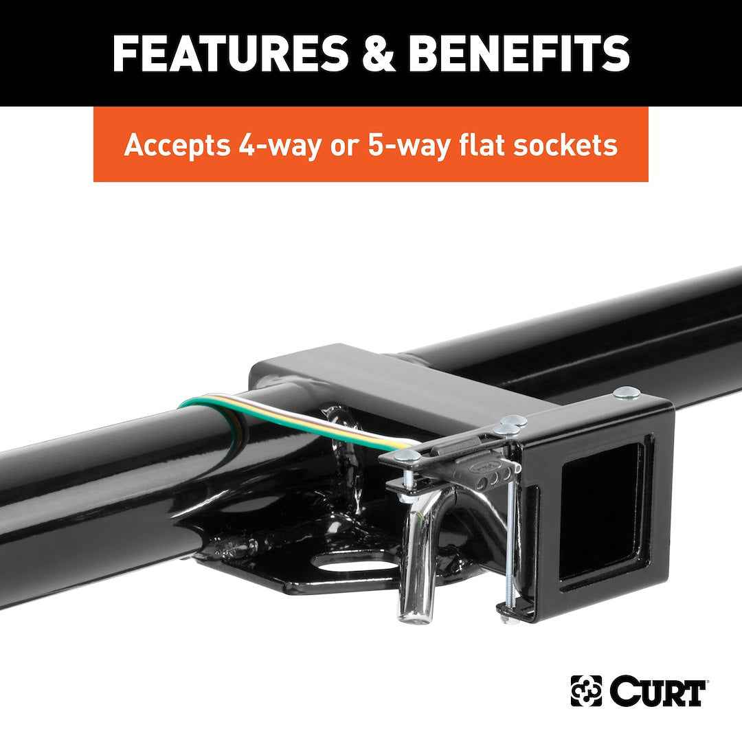 CURT 58001 Easy-Mount 4/5-Flat Bracket for 2-Inch Receiver
