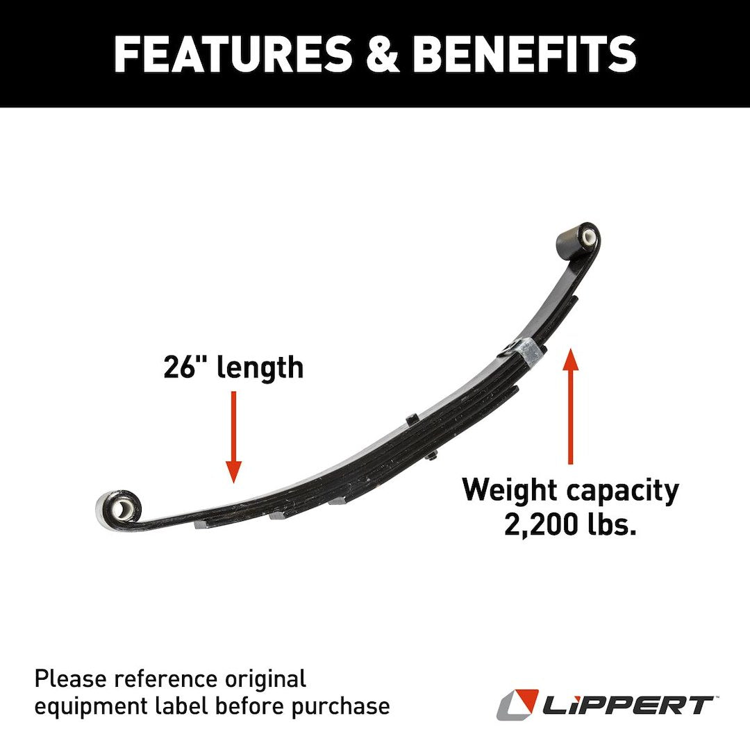 Lippert Components 129745 Trailer Axle Leaf Spring - image 3