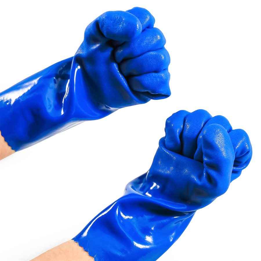 Camco 40287 Blue Reusable PVC Sewer Gloves, Pair