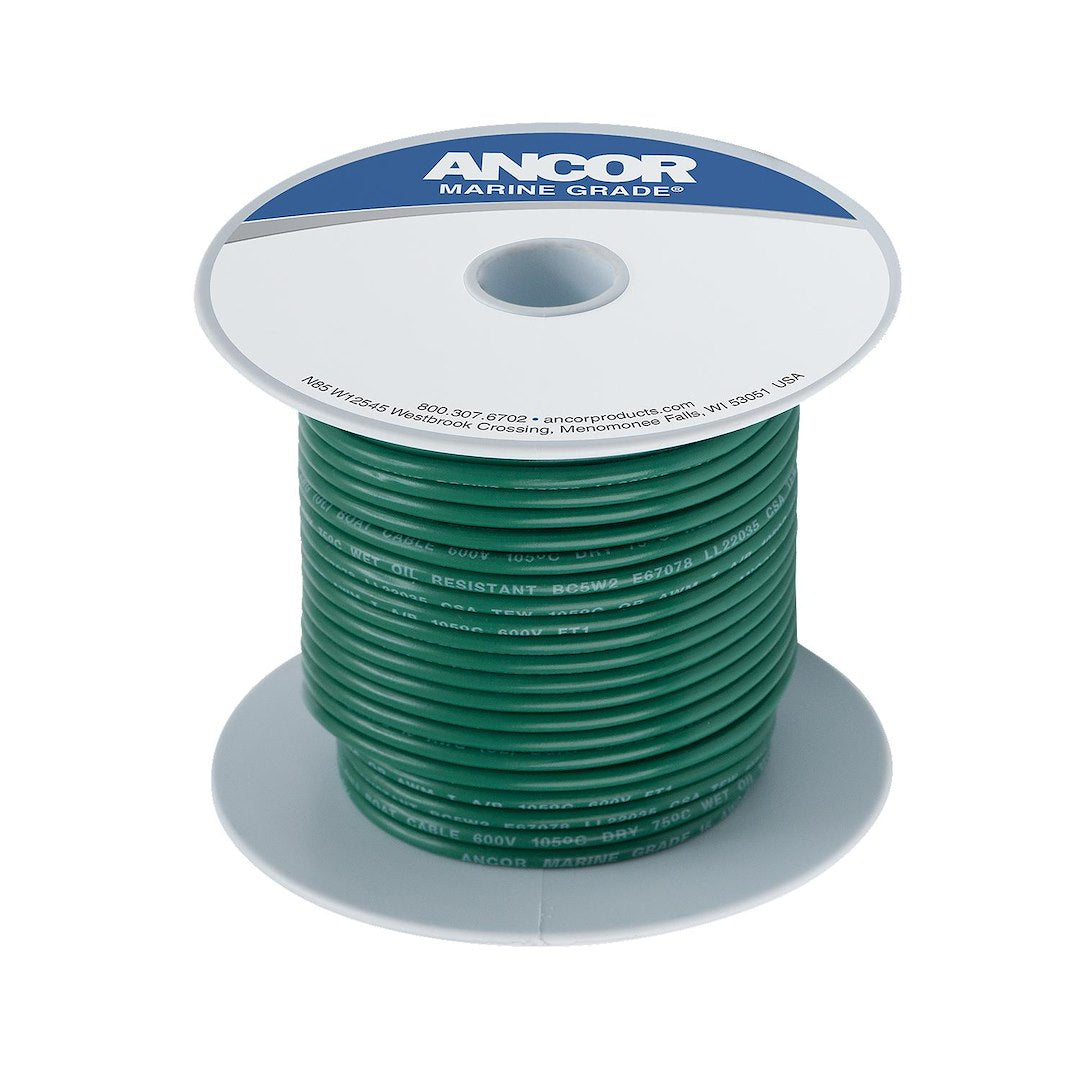 Ancor 111310 Marine Grade Primary Wire - 8 Gauge, Green, 100 ft