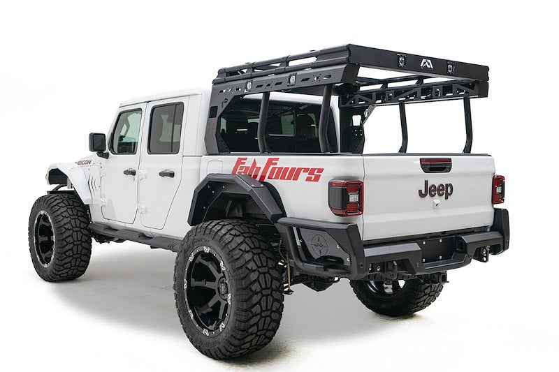 Truck accessories including winches, bed racks, cargo carriers and bumpers