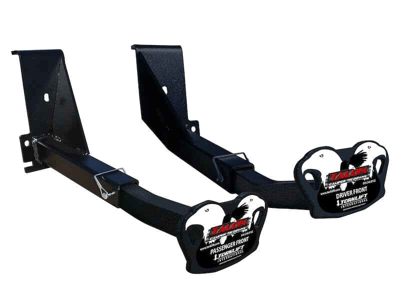 Truck camper tie downs, adapters, brackets and mounting components