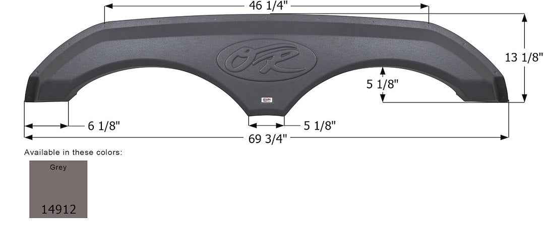 Icon RV Fender Skirt - 69-3/4 in, Gray – 14912