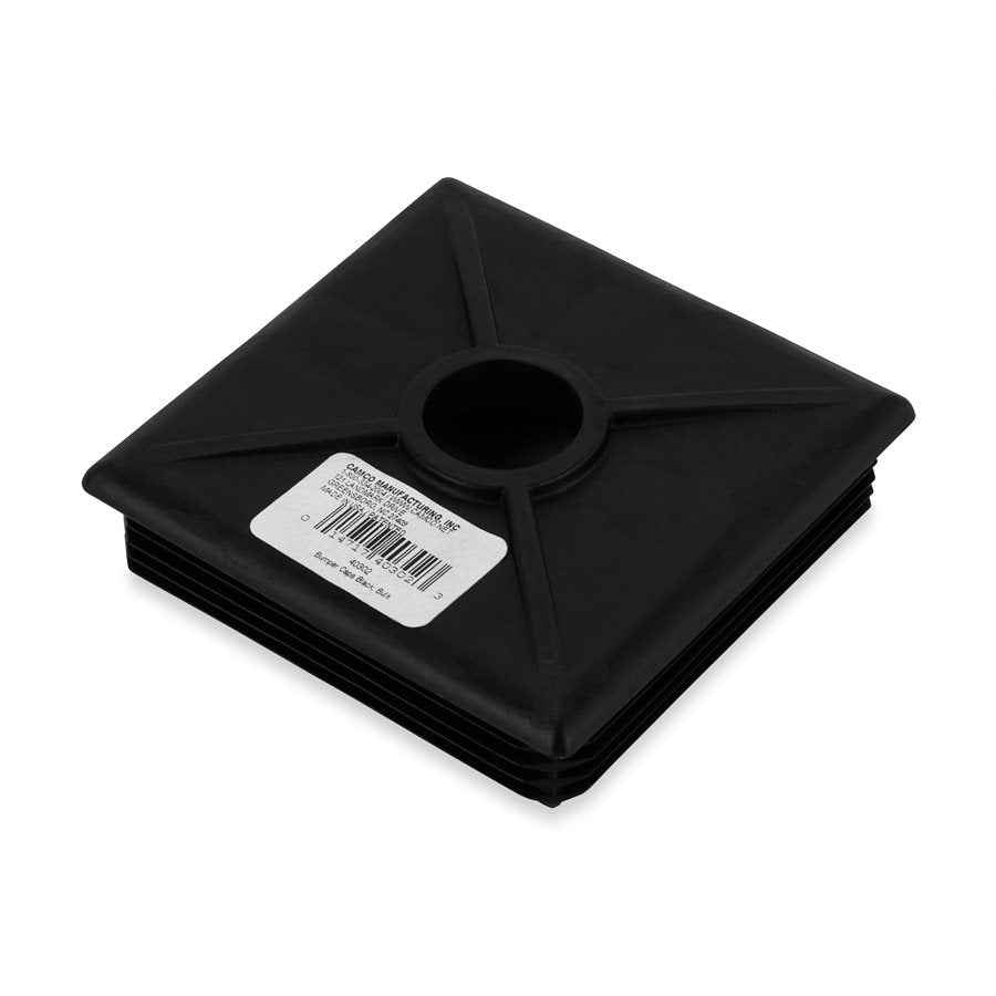 Camco 40302 Black Polyethylene 4-Inch Square Bumper Cap