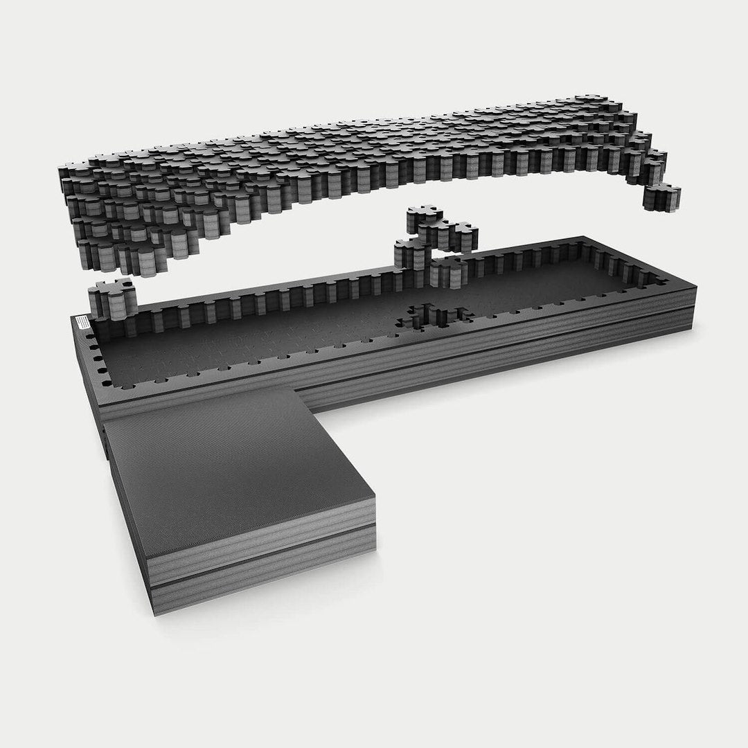 Decked A0150-PZFM-VXLG VX Long Piecekeeper Drawer Foam