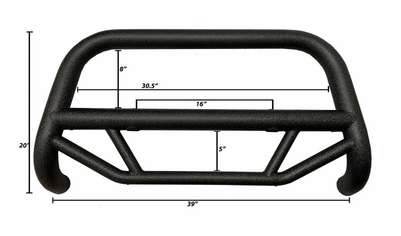 Black Horse Offroad MBT-MR1312 Max T Textured-Black 2-1/2-in Bull Bar - image 3