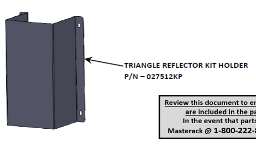 Masterack 027512kp Reflector Kit Storage Holder