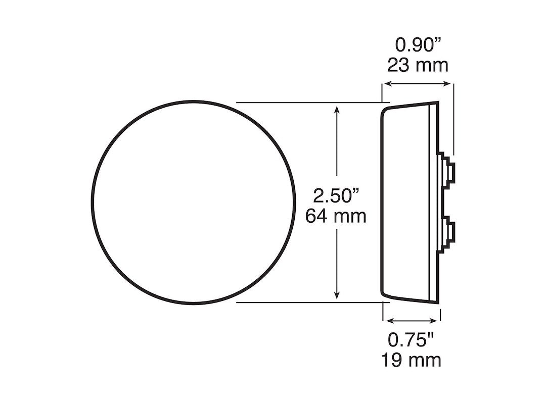 Peterson Mfg. 2-1/2 Inch Incandescent Clearance Light (V142a)