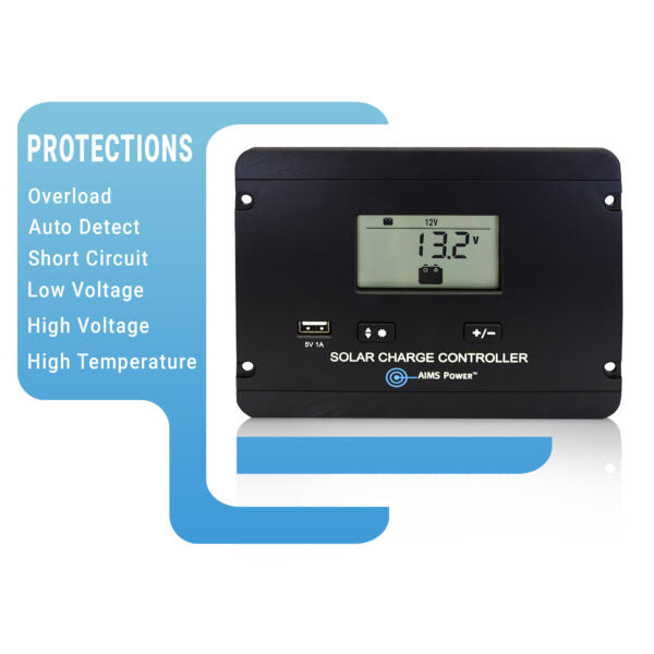 AIMS Power SCC30AFM 30A Flush-Mount Solar Charge Control - image 5