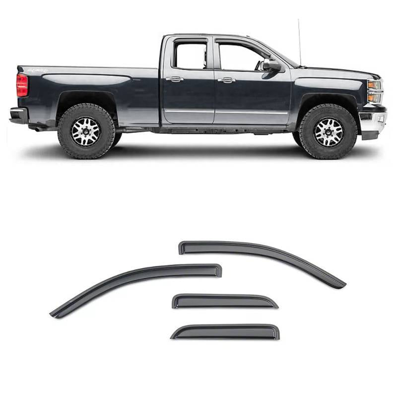 Black Horse Offroad 14-CHSLDC-14 GM Four-Piece Reinforced Acrylic Window Visors - image 6