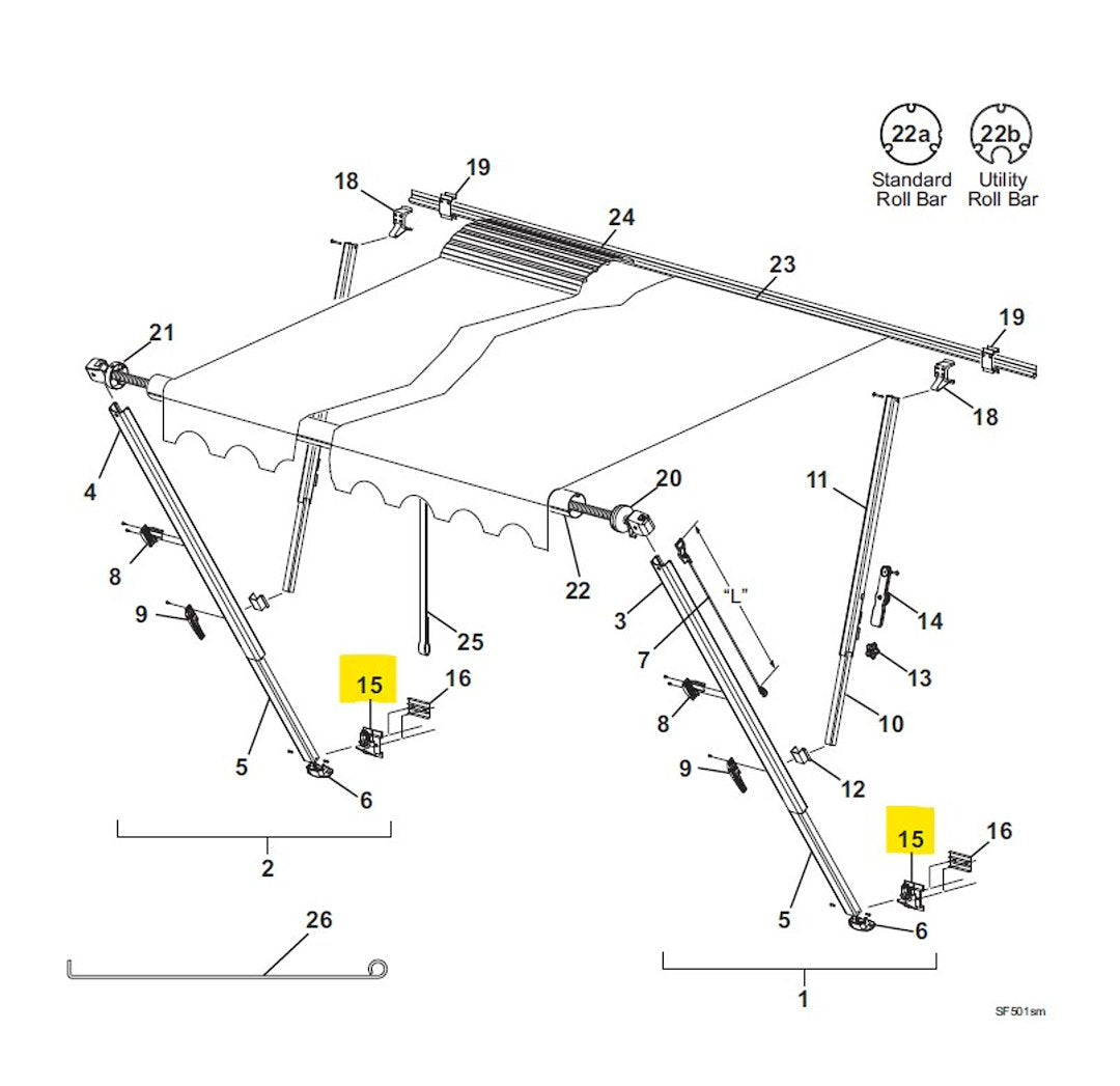 Carefree Rv 901019 Awning Bracket - image 2