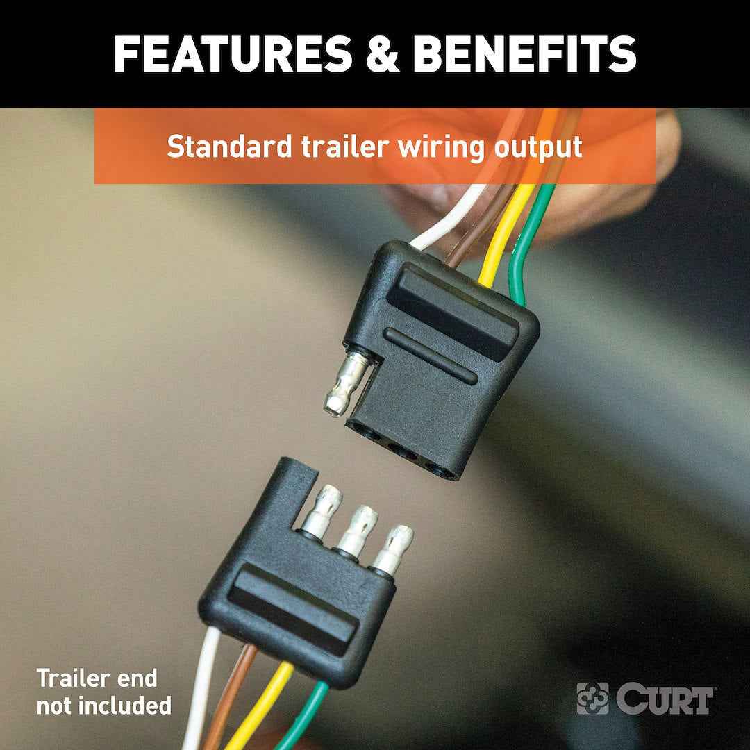 CURT Custom 4-Way Flat Wiring - Lexus ES300h/Lexus ES350 – 56350