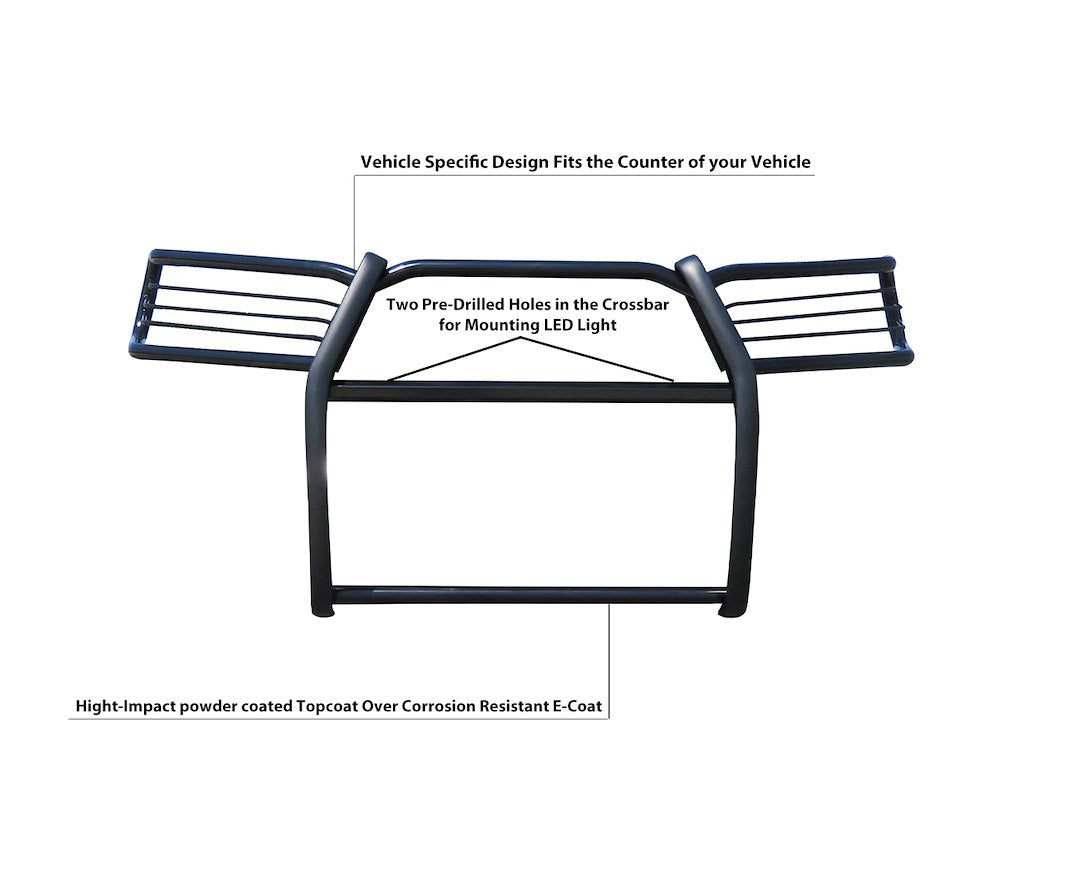 Black Horse Offroad 17TU31MA 4Runner Three-Piece Chassis-Mount Grille Guard - image 8