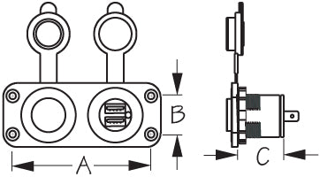Sea Dog 426505-1 Marine Power Connection Panel