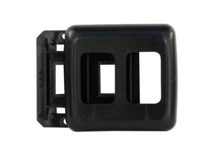 JR Products 12315 Black Double-Switch Trim Faceplate