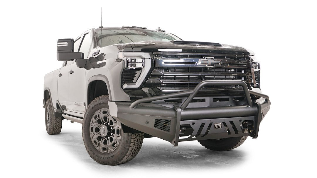 Fab Fours CH24-Q6162-1 Front Bumper, Black Steel Elite