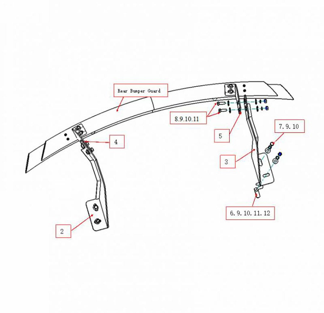 Black Horse Offroad CRDL-TOT202S Polished Double-Layer Rear Bumper Protector - image 6