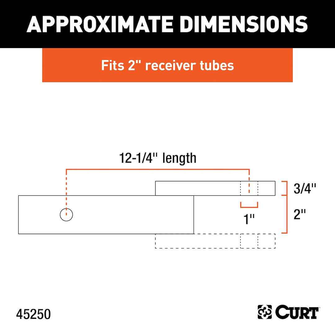 CURT 45250 Class III 12-1/4-Inch-Shank Ball Mount