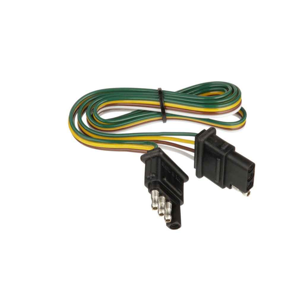 Pollak 4WF648V Black Semi-Universal 4-Flat Vehicle Connector