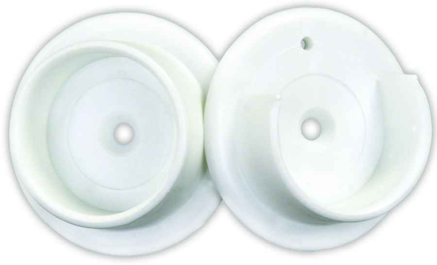 JR Products 20535 White Round Closet Rod End Support