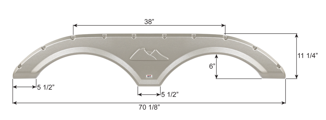 Icon 01772 Polar White Keystone/Montana Fender Skirt