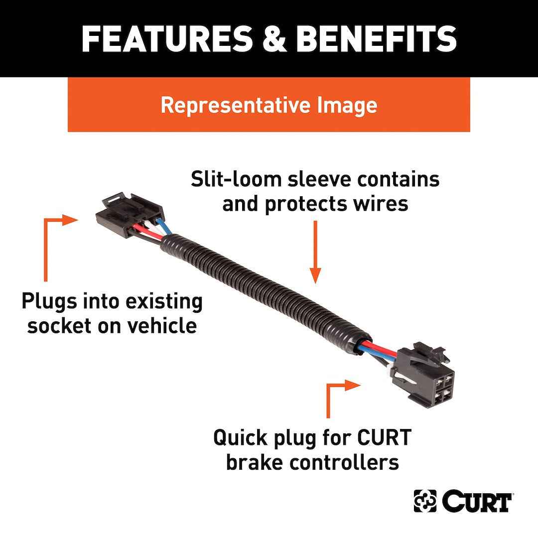 CURT 51532 CURT Quick-Plug to Tekonsha Controller Adapter
