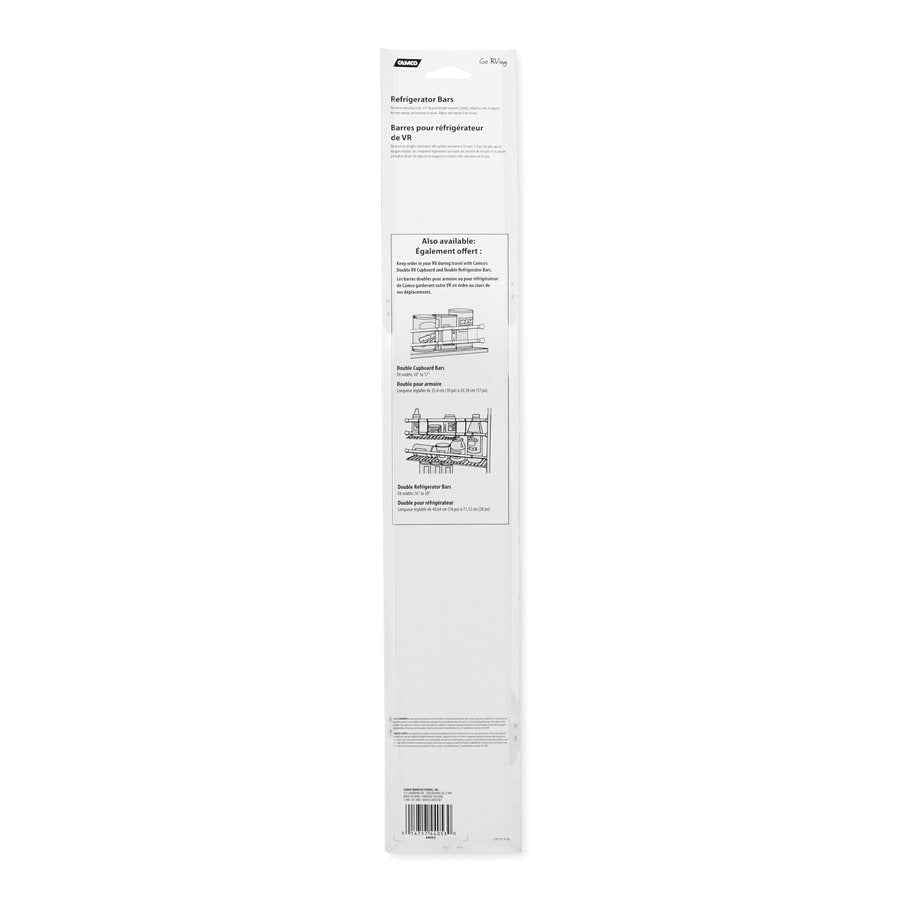 Camco 44053 White 16–28-Inch Refrigerator Bars, Three-Pack