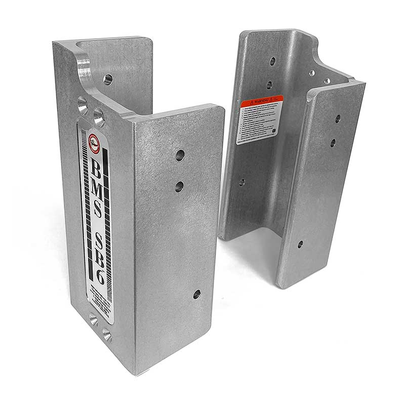 Bob's Machine 100-406000-NOPC Fixed Aluminum Setback Brackets, 6-Inch - image 1