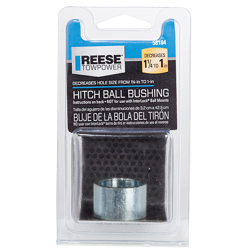 Reese Trailer Hitch Ball Shank Reducer (58184) – Color: Silver