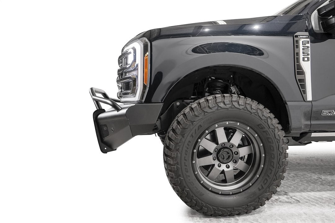 Fab Fours FS23-Q5962-1 Front Bumper, Black Steel Elite